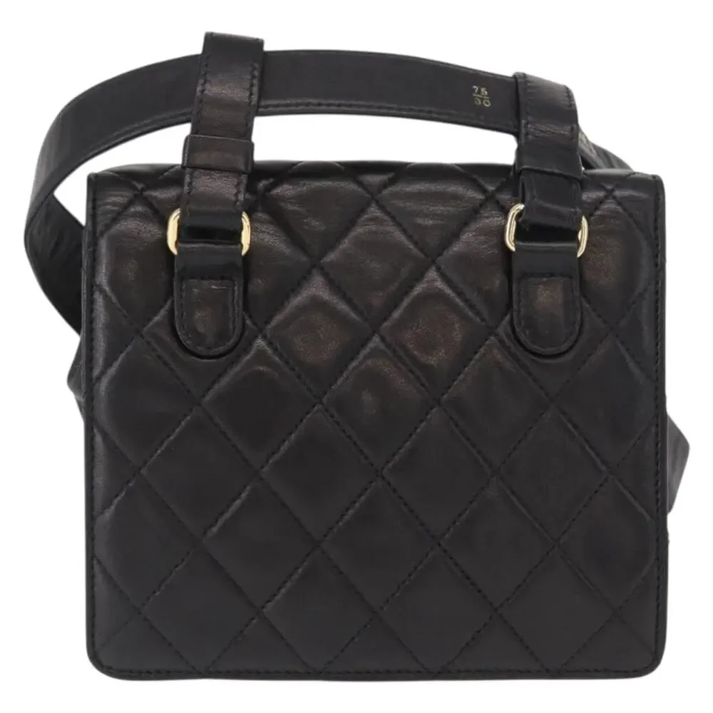 Chanel Matelasse Lambskin Waist Bag Black